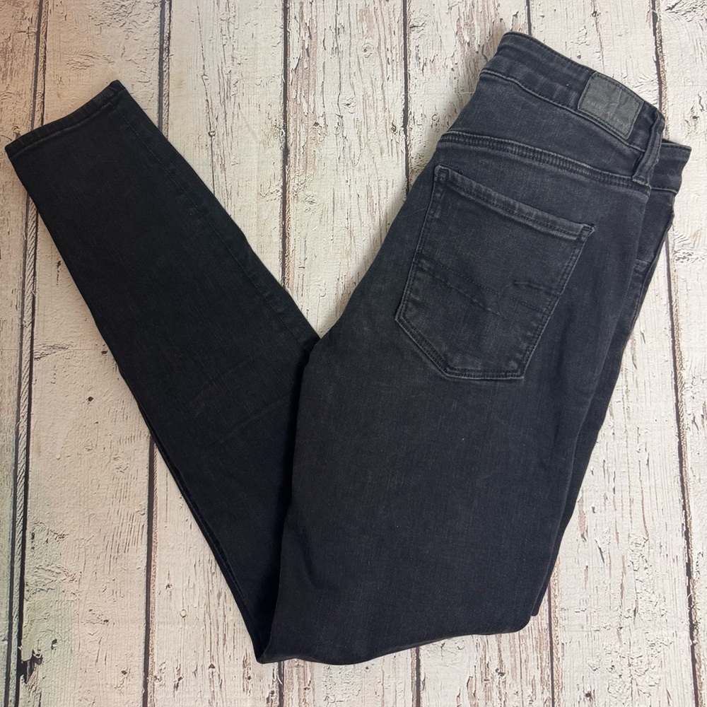 Women's American Eagle Next Level Stretch Black Jegging Jeans Size 12‎
